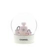Palla di neve Chanel in vetro trasparente e plastico bianco - 00pp thumbnail