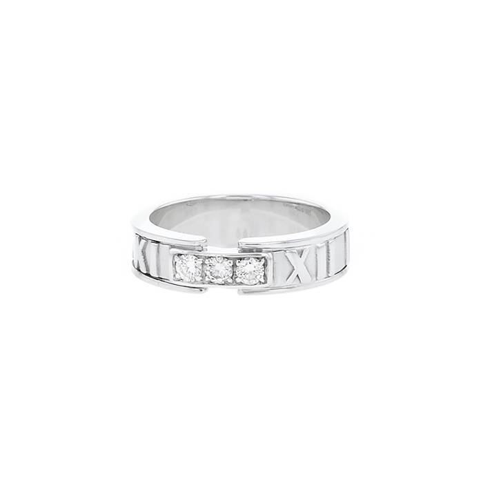 Tiffany & Co Atlas ring in white gold and diamonds - 00pp
