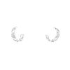 Dinh Van Impression Domino small hoop earrings in white gold and diamonds - 00pp thumbnail