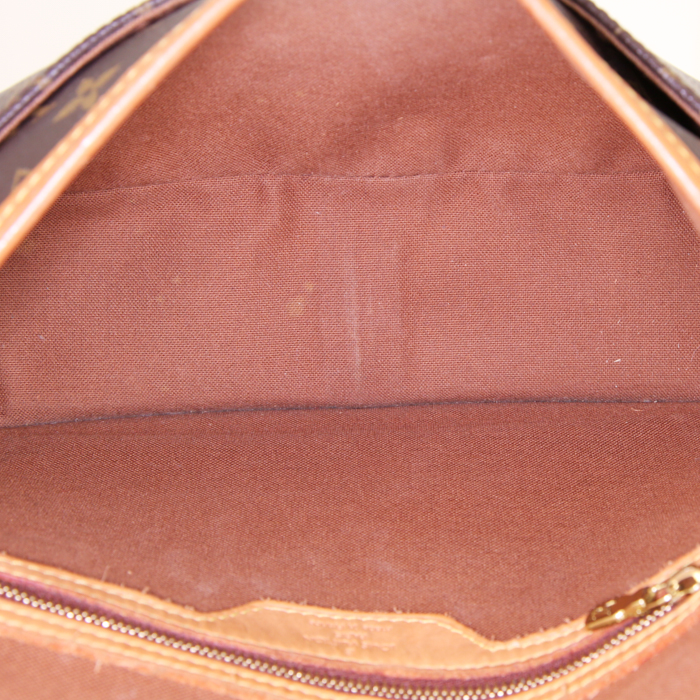 Louis Vuitton Sologne messenger bag in brown monogram canvas and natural leather - Detail D2
