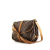 Louis Vuitton Saumur medium model shoulder bag in brown monogram canvas and natural leather - 00pp thumbnail