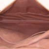 Borsa a tracolla Louis Vuitton Saumur modello medio in tela monogram cerata marrone e pelle naturale - Detail D3 thumbnail