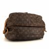 Louis Vuitton Saumur medium model shoulder bag in brown monogram canvas and natural leather - Detail D5 thumbnail