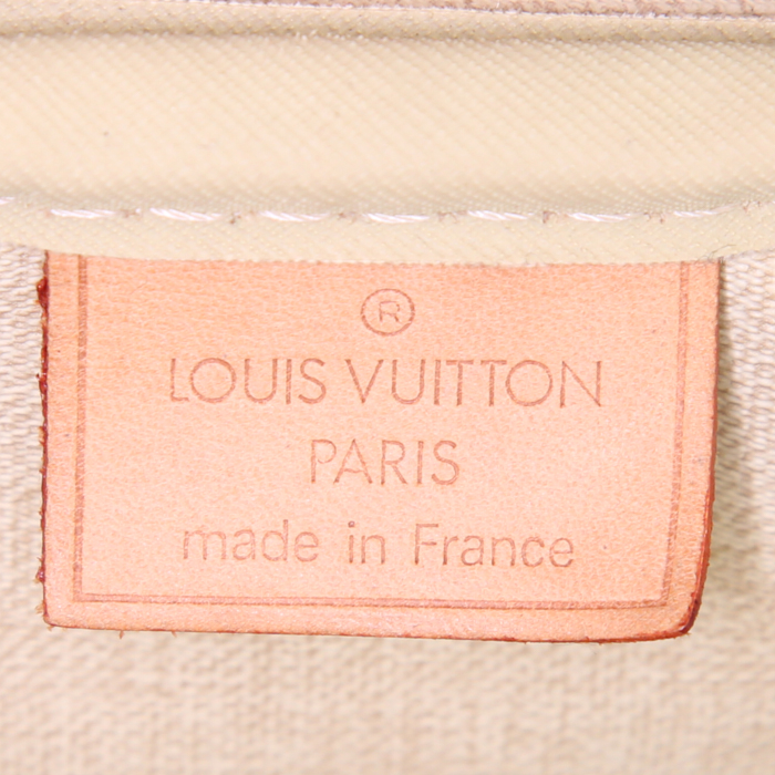 Bolso de mano Louis Vuitton Deauville en lona Monogram marrón y cuero natural - Detail D3