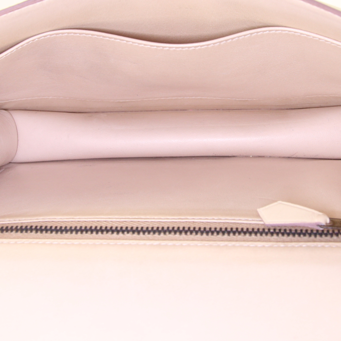 Borsa Hermes Constance in rafia beige e pelle color crema - Detail D3