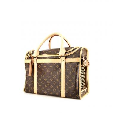 Borsa da viaggio Louis Vuitton Sac chien 40 in tela monogram e pelle naturale
