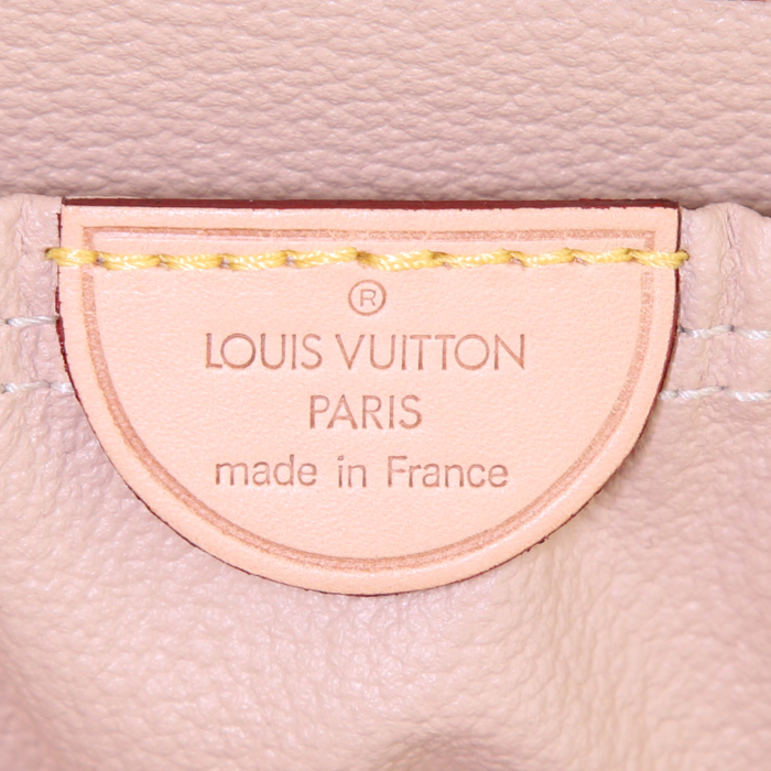 Vanity Louis Vuitton Nice en toile monogram et cuir naturel - Detail D4