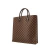 Shopping bag Louis Vuitton Louis Vuitton Sac Plat in tela a scacchi marrone e pelle marrone - 00pp thumbnail