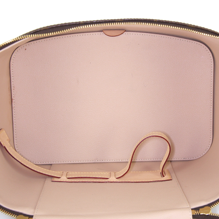 Louis Vuitton Nice vanity case in monogram canvas and natural leather - Detail D3