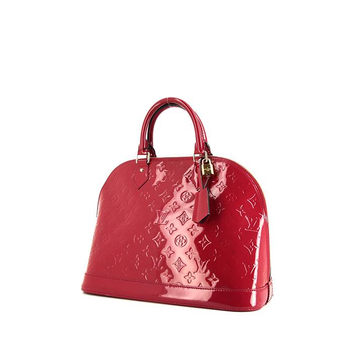 Alma patent leather handbag Louis Vuitton Pink in Patent leather - 35048571
