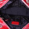 Dior Lady Dior medium model handbag in red canvas cannage and red patent leather - Detail D2 thumbnail