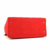 Bolso de mano Dior Lady Dior modelo mediano en lona cannage roja y charol rojo - Detail D4 thumbnail