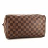 Louis Vuitton Speedy 25 cm handbag in ebene damier canvas and brown leather - Detail D4 thumbnail