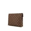 Louis Vuitton Pochette cosmétique in tela monogram marrone e pelle naturale - 00pp thumbnail