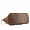 Shopping bag Louis Vuitton Neverfull modello medio in tela monogram marrone e pelle naturale - Detail D4 thumbnail