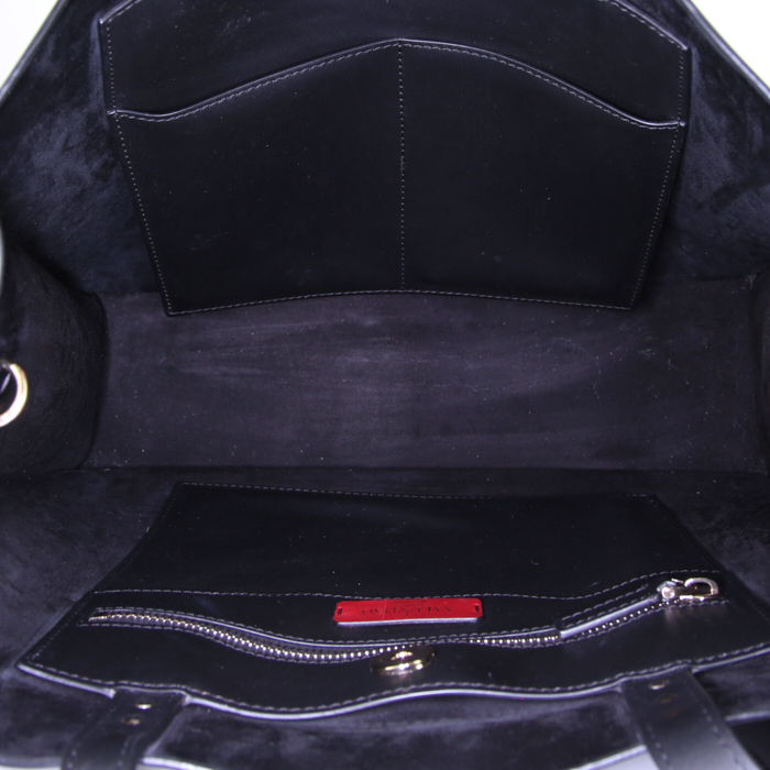 Shopping bag Valentino Rockstud in pelle nera decorazioni con borchie - Detail D3