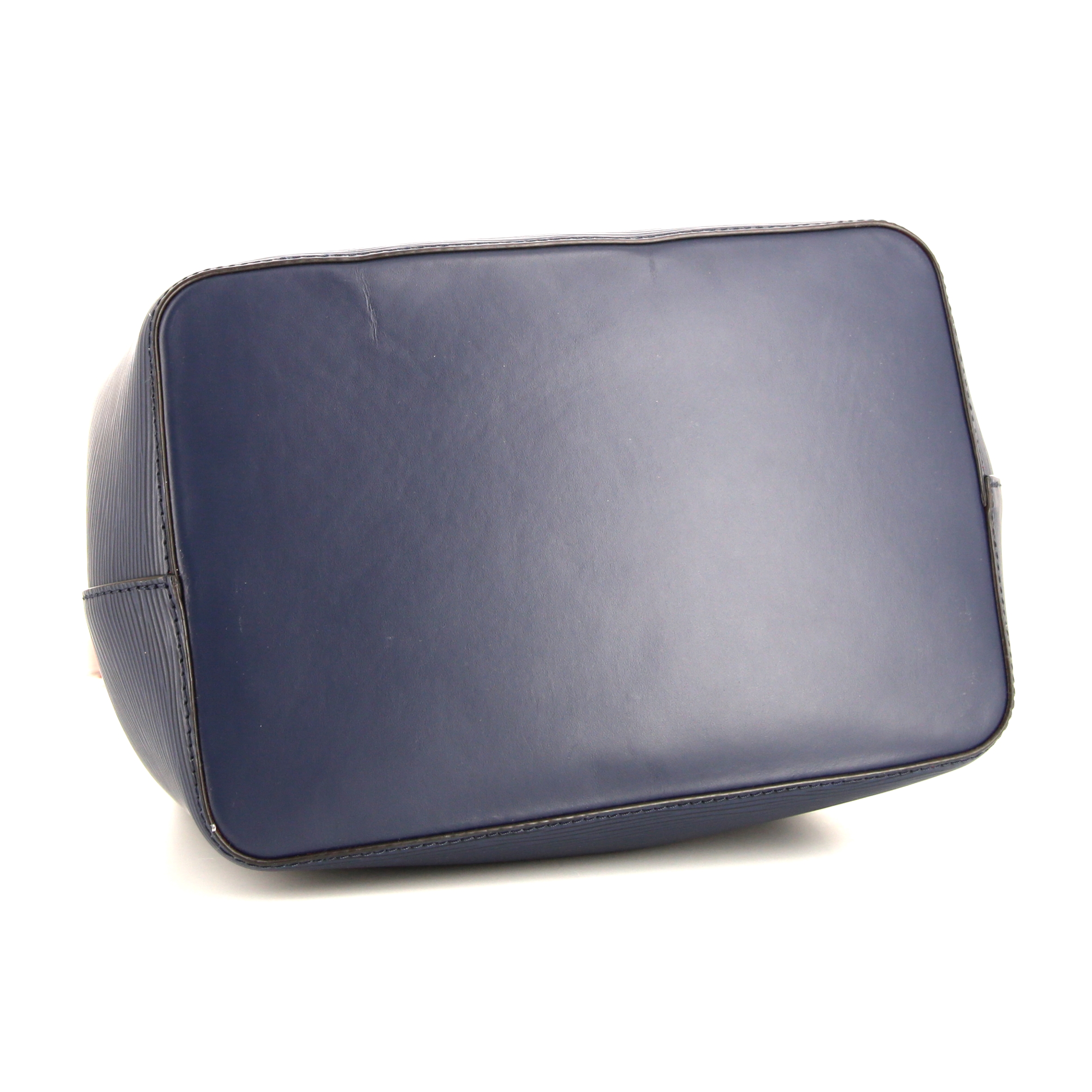 Bolso para llevar al hombro Louis Vuitton NéoNoé en cuero Epi azul marino y cuero rojo - Detail D5