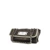 Chanel Croisière Bag handbag in black quilted leather and white piping - 00pp thumbnail