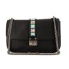 Valentino Rockstud Lock shoulder bag in black grained leather - 360 thumbnail