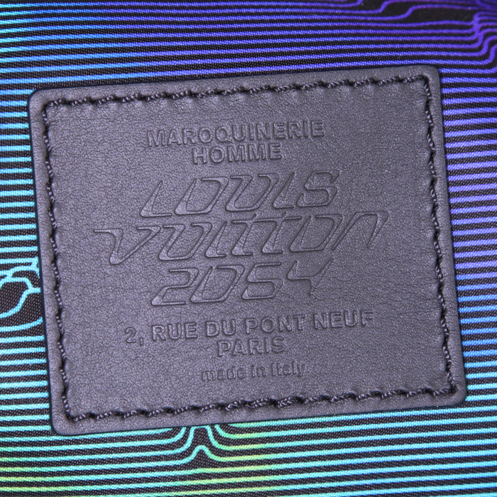 Louis Vuitton Keepall 50 2054 travel bag in multicolor canvas and black leather - Detail D4