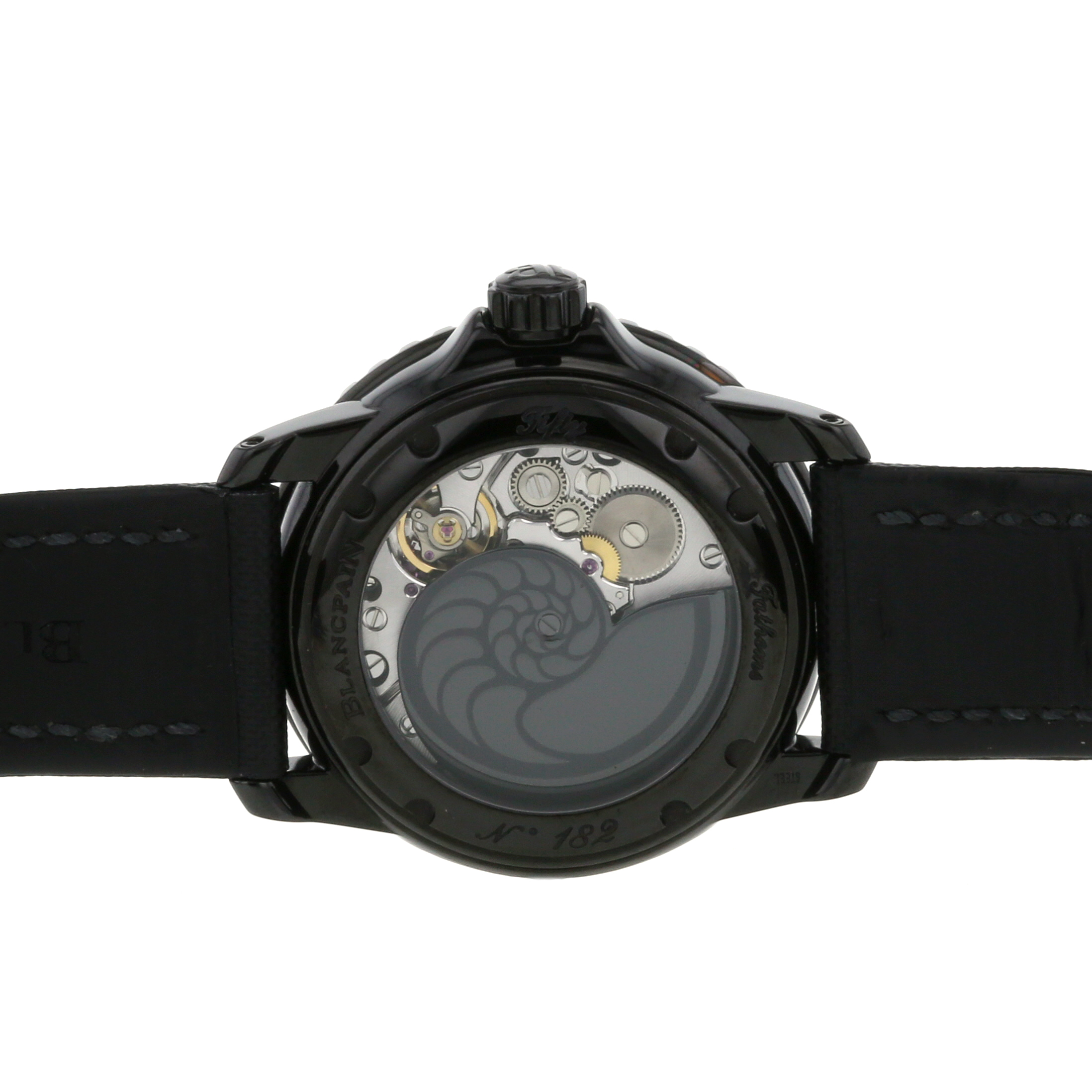 Blancpain Fifty Fathoms watch in black ceramic Ref:  5015 11C30 52A Circa  2012 - Detail D1