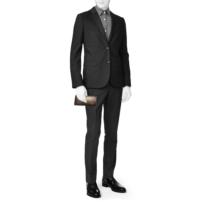 Portafogli Berluti in pelle liscia marrone con motivo - Detail D1