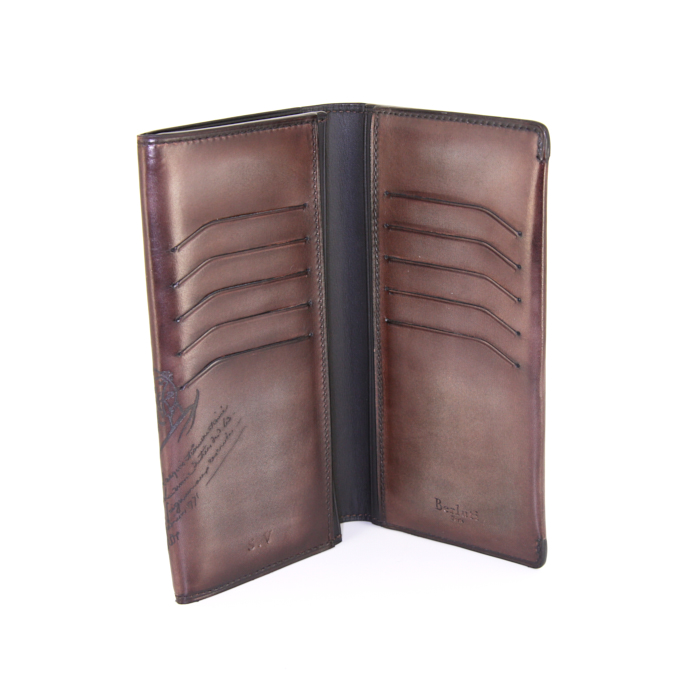 Berluti wallet in brown smooth leather - Detail D2