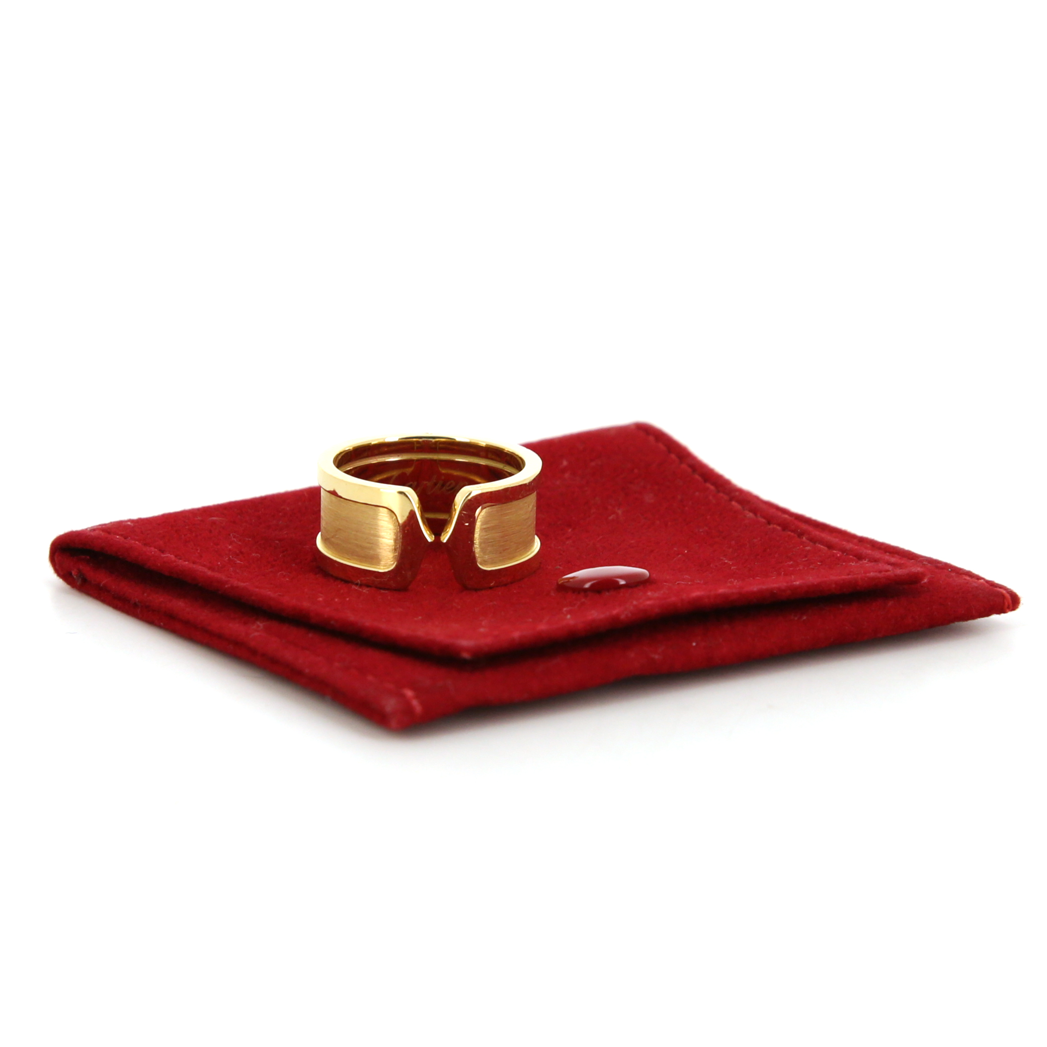 Open Cartier C de Cartier large model ring in yellow gold - Detail D2