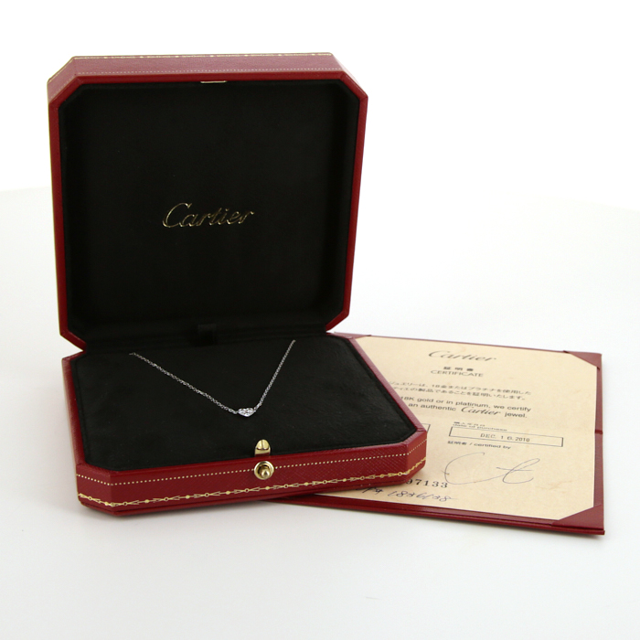 Collana Cartier Etincelle in oro bianco e diamanti - Detail D2