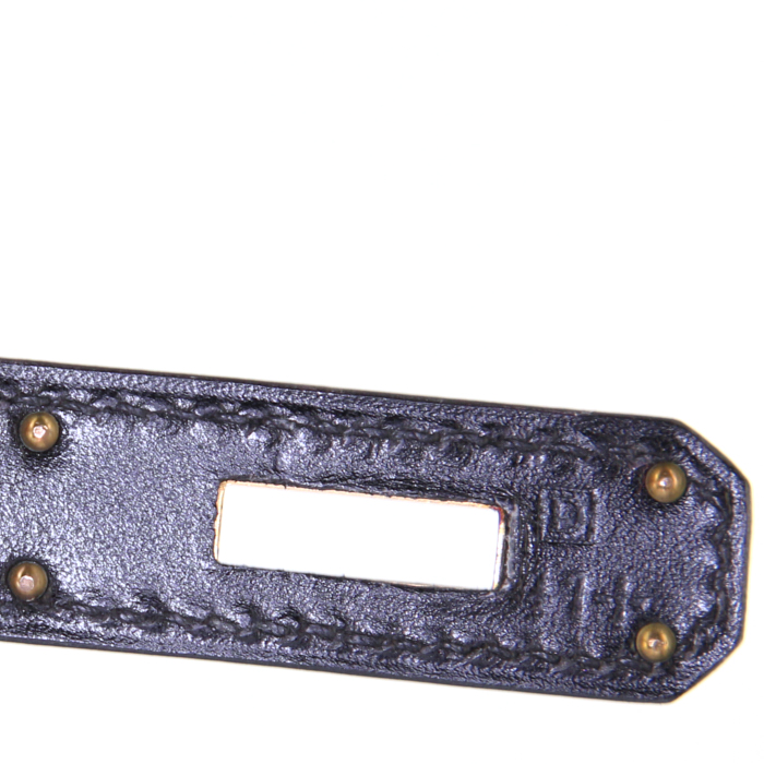 Hermes Kelly 35 cm handbag in black box leather - Detail D5