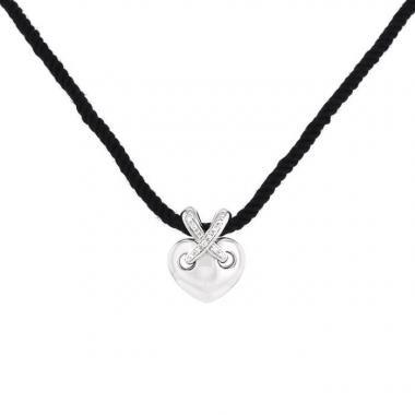 Chaumet Lien medium model pendant in white gold and diamonds