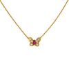 Van Cleef & Arpels Papillon 1980's necklace in yellow gold,  ruby and diamonds - 00pp thumbnail