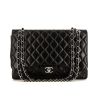Chanel Timeless Maxi Jumbo handbag in black quilted leather - 360 thumbnail
