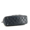 Bolso para llevar al hombro Chanel Cambon en cuero acolchado azul - Detail D4 thumbnail