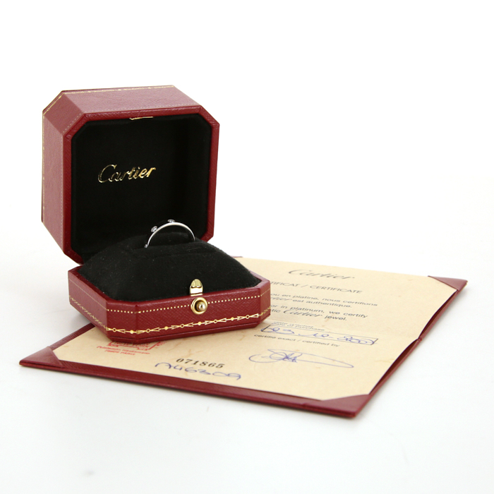 Sortija Cartier Love en oro blanco y diamantes - Detail D2