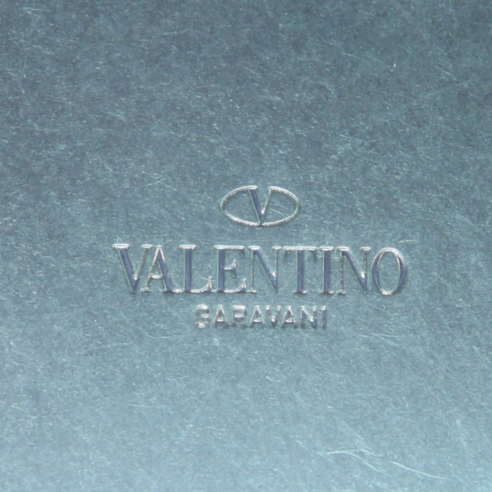 Shopping bag Valentino Garavani Escape in pelle marrone e nera - Detail D4