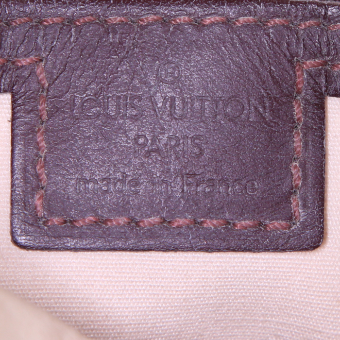 Sac cabas Louis Vuitton Idylle Françoise en toile monogram rouge et cuir marron - Detail D4