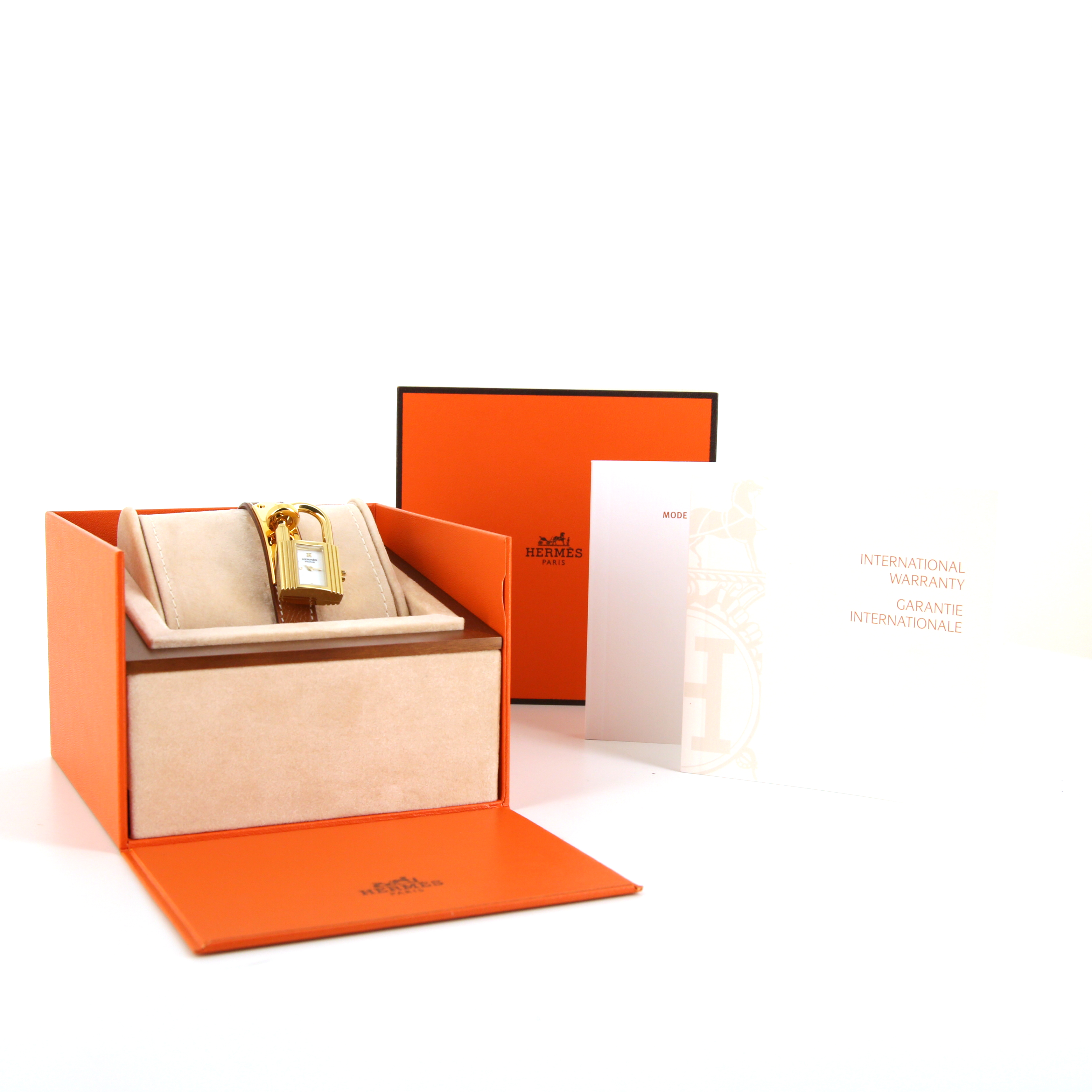 Hermes Kelly-Cadenas watch in gold plated Ref:  KE1.201 Circa  2017