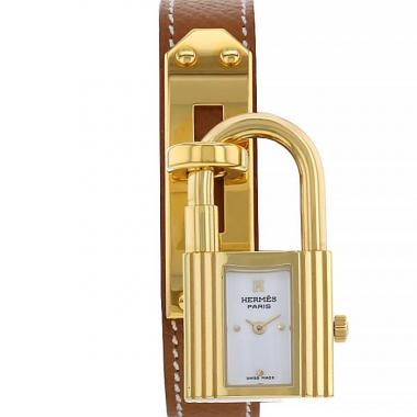 Montre Hermes Kelly-Cadenas en plaqué or Ref :  KE1.201 Vers  2017