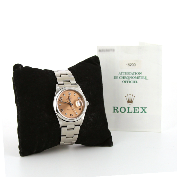 Orologio Rolex Oyster Perpetual Date in acciaio Ref :  15200