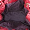 Sac porté épaule Dior Cannage en cuir matelassé rouge - Detail D2 thumbnail