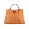 Hermes Kelly 35 cm handbag in gold Fjord leather - 360 thumbnail