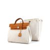 Hermes Herbag backpack in beige canvas and natural leather - 00pp thumbnail