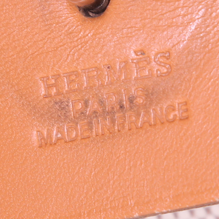 Mochila Hermes Herbag en lona beige y cuero natural - Detail D3