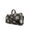 Borsa da viaggio Louis Vuitton Keepall 45 in tela a scacchi e pelle nera - 00pp thumbnail