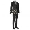 Sac de voyage Louis Vuitton Keepall 45 en toile damier graphite et cuir noir - Detail D2 thumbnail