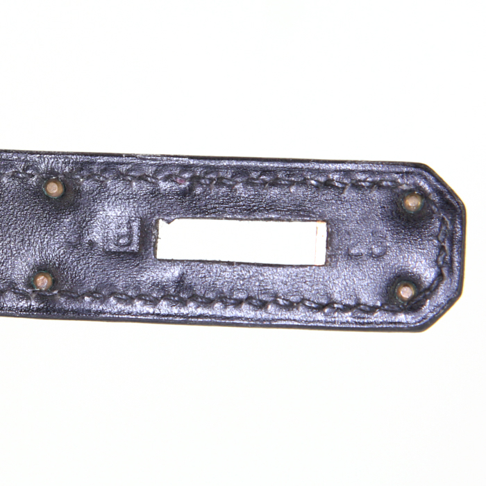 Bolso de mano Hermes Kelly 32 cm en cuero box negro - Detail D5