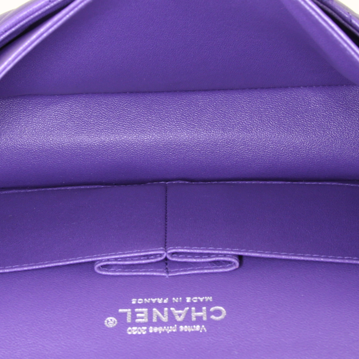 Borsa Chanel Timeless in pelle viola - Detail D3