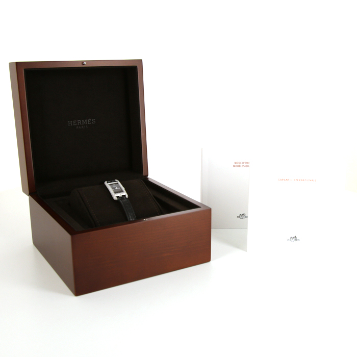Montre Hermès Cape Cod Nantucket en acier Ref :  NA2.130 Vers  2010 - Detail D2