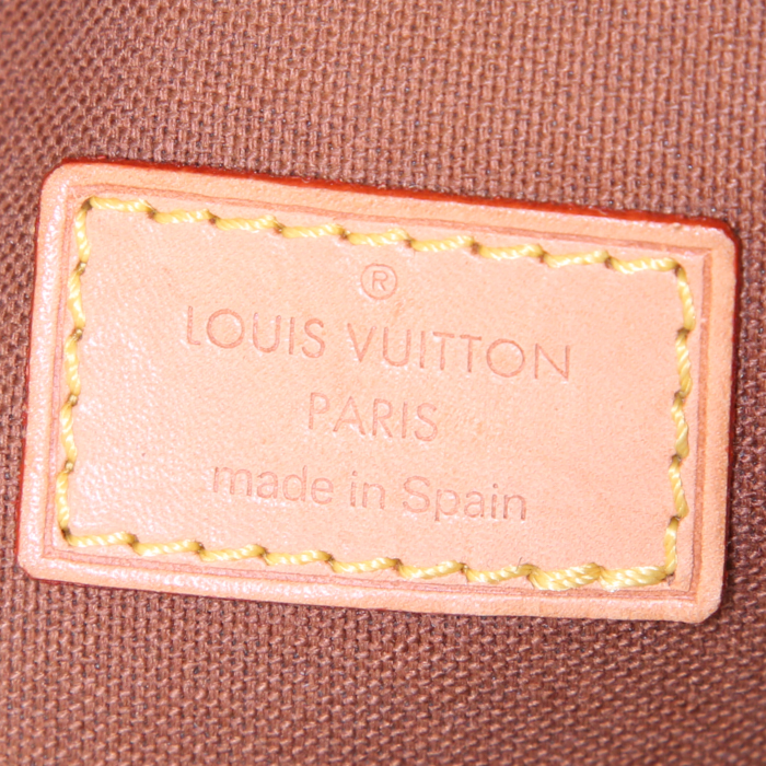 Pochette Louis Vuitton Gange in tela monogram e pelle naturale - Detail D3